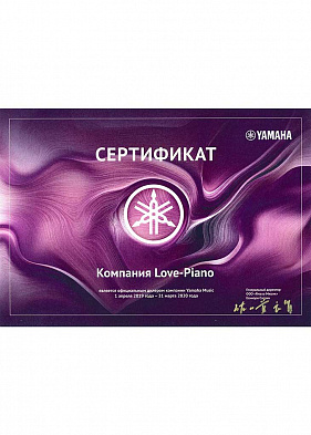 Сертификат Yamaha 2019–2020